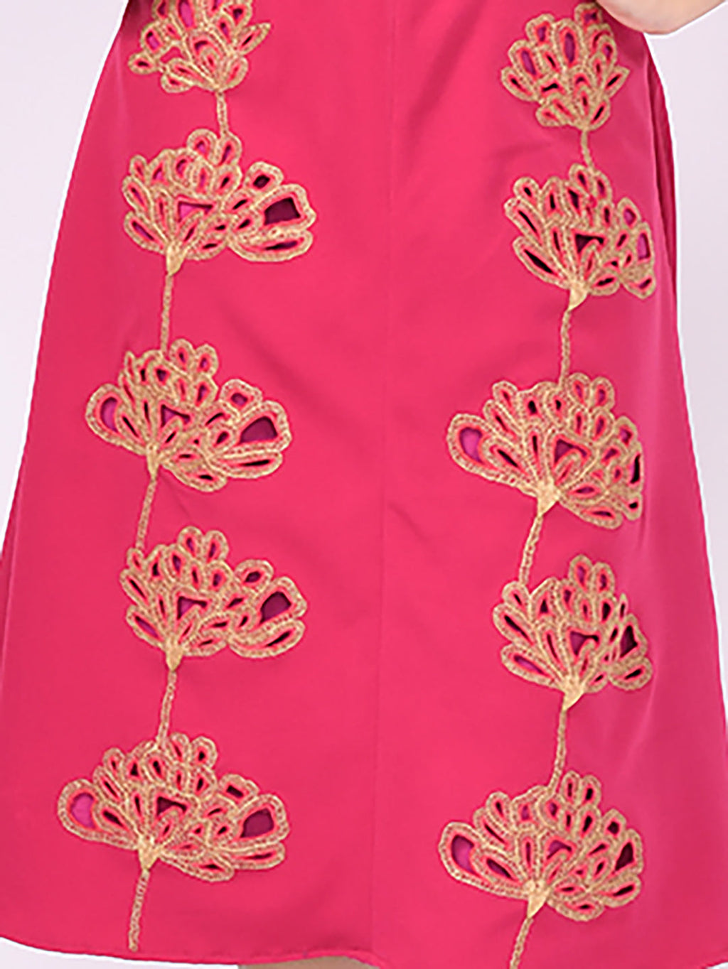 Regal Bloom Embroidered Dress