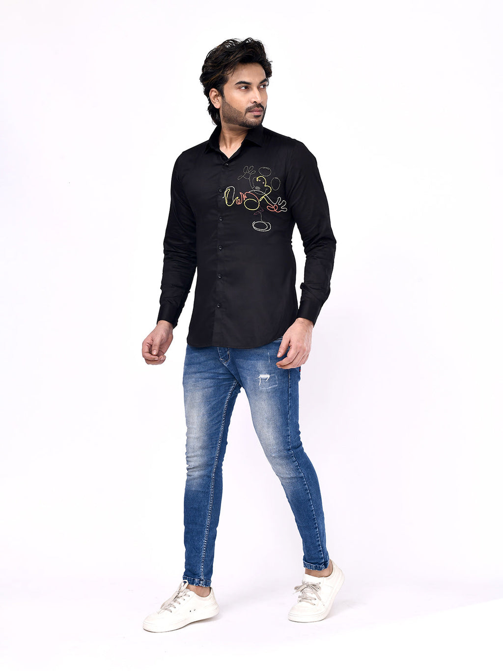 Playful Mouse Embroidered Shirt