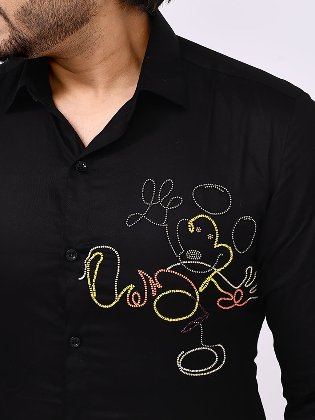 Playful Mouse Embroidered Shirt