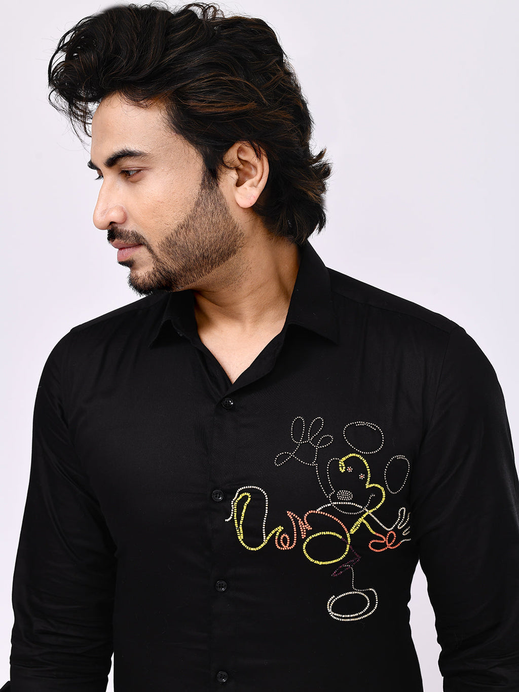 Playful Mouse Embroidered Shirt