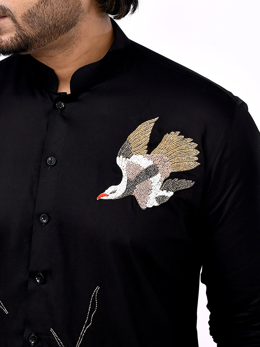 Crane Garden Embroidered Kurta