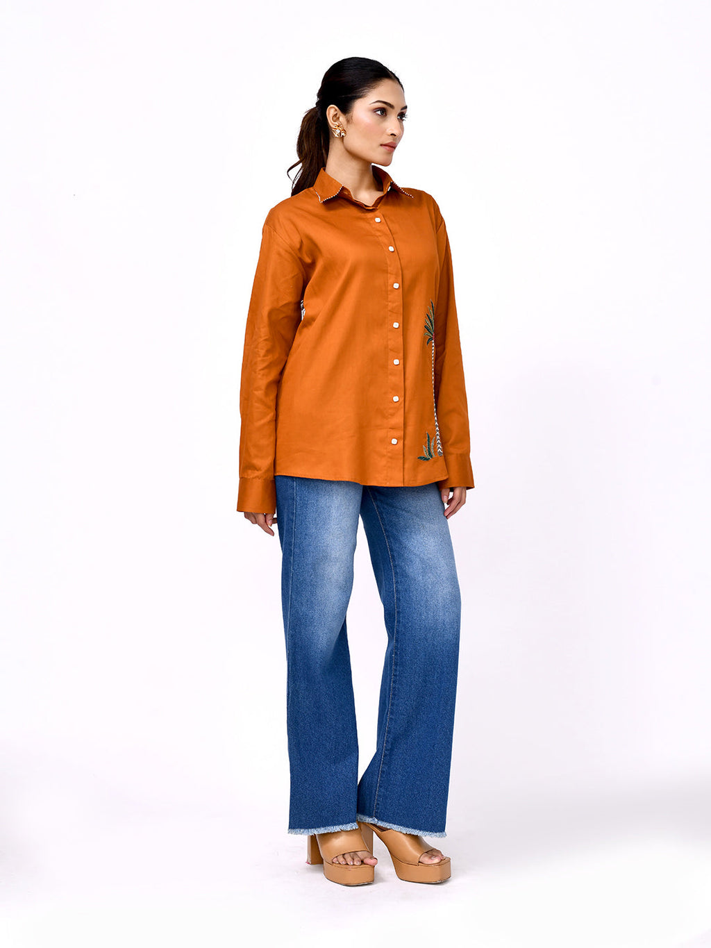 Desert Palm Embroidered Shirt