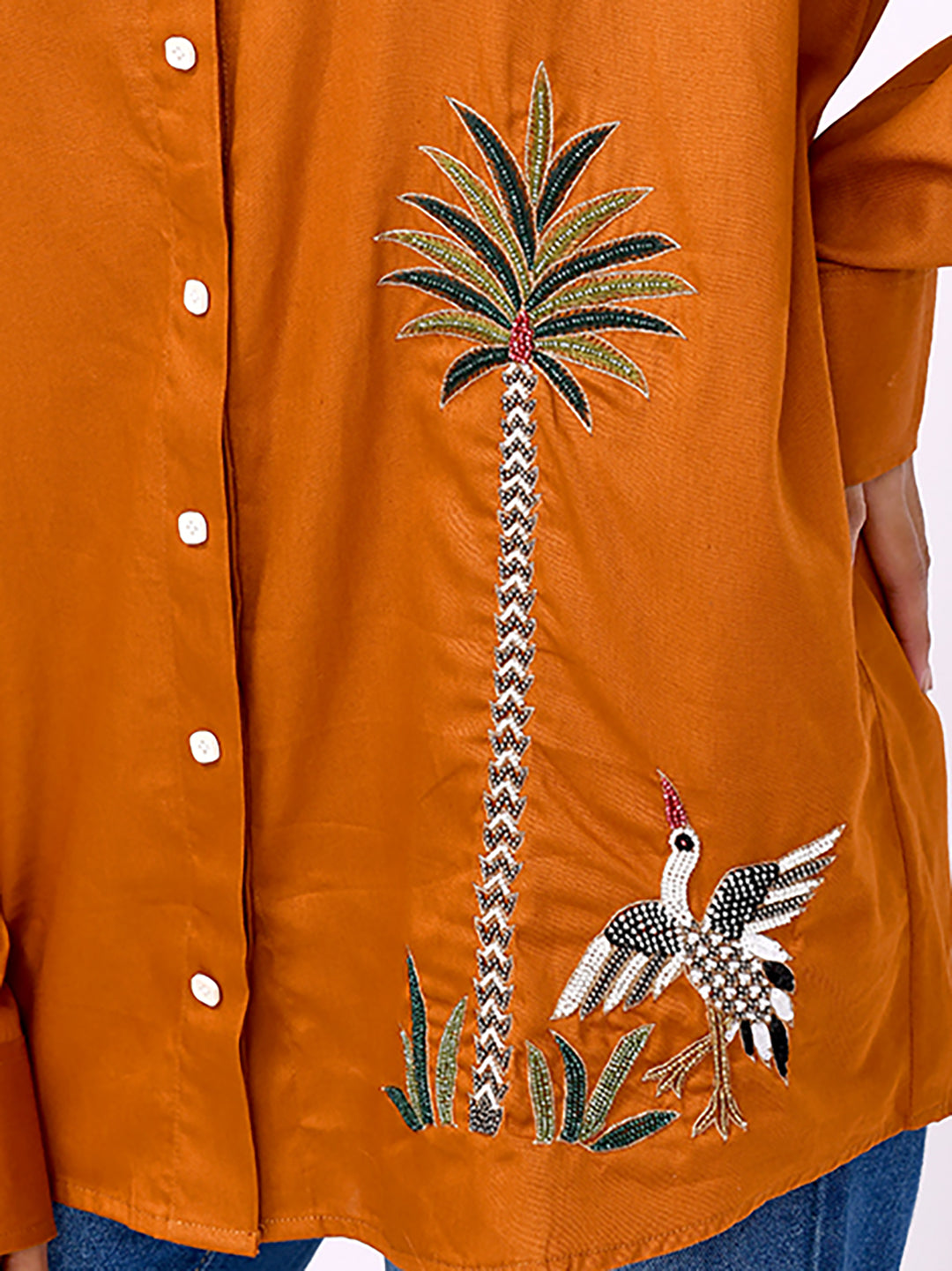 Desert Palm Embroidered Shirt