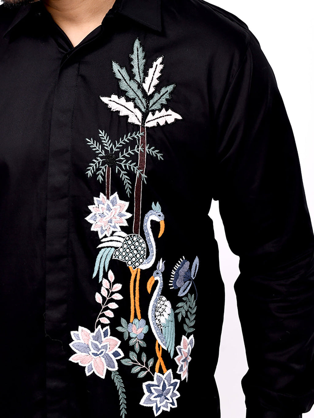 Botanical Crest Embroidered Shirt