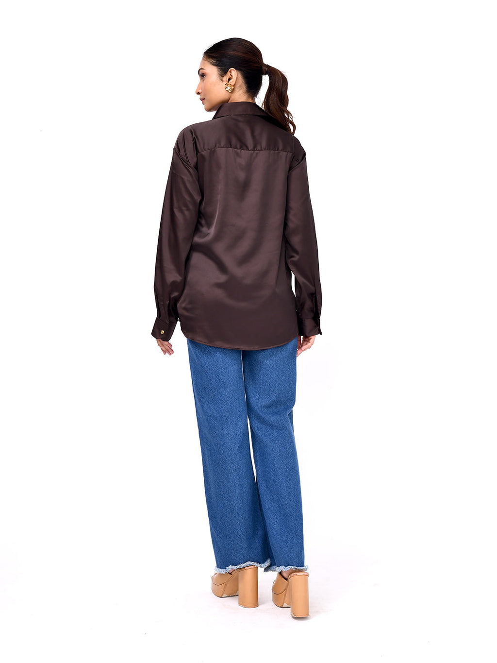 Mocha Garden Embroidered Shirt