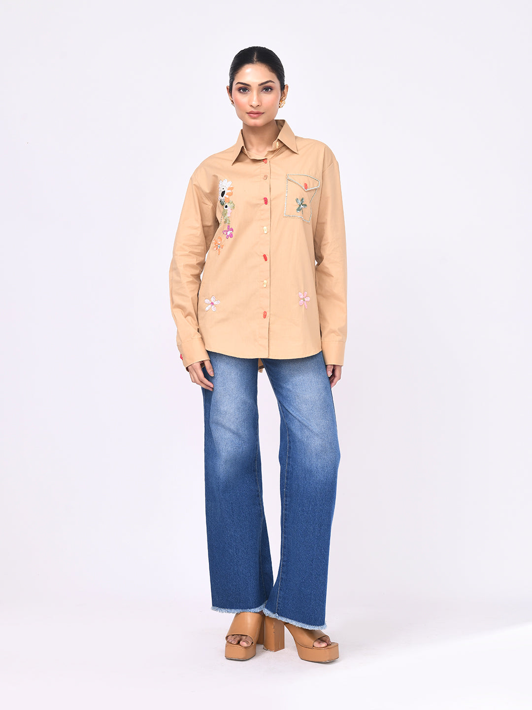 Smiley Garden Embroidered Shirt