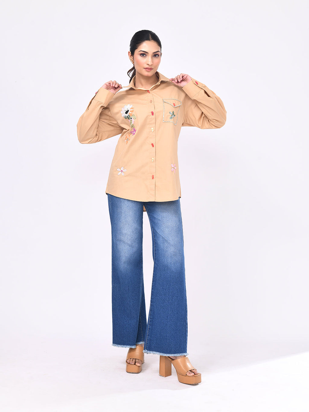 Smiley Garden Embroidered Shirt
