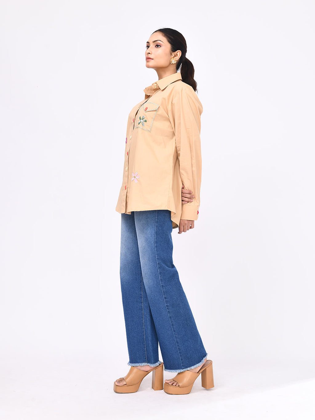 Smiley Garden Embroidered Shirt
