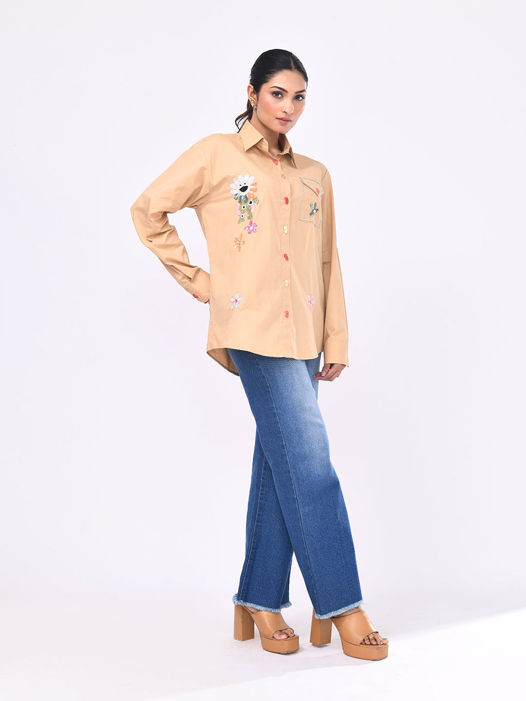 Smiley Garden Embroidered Shirt