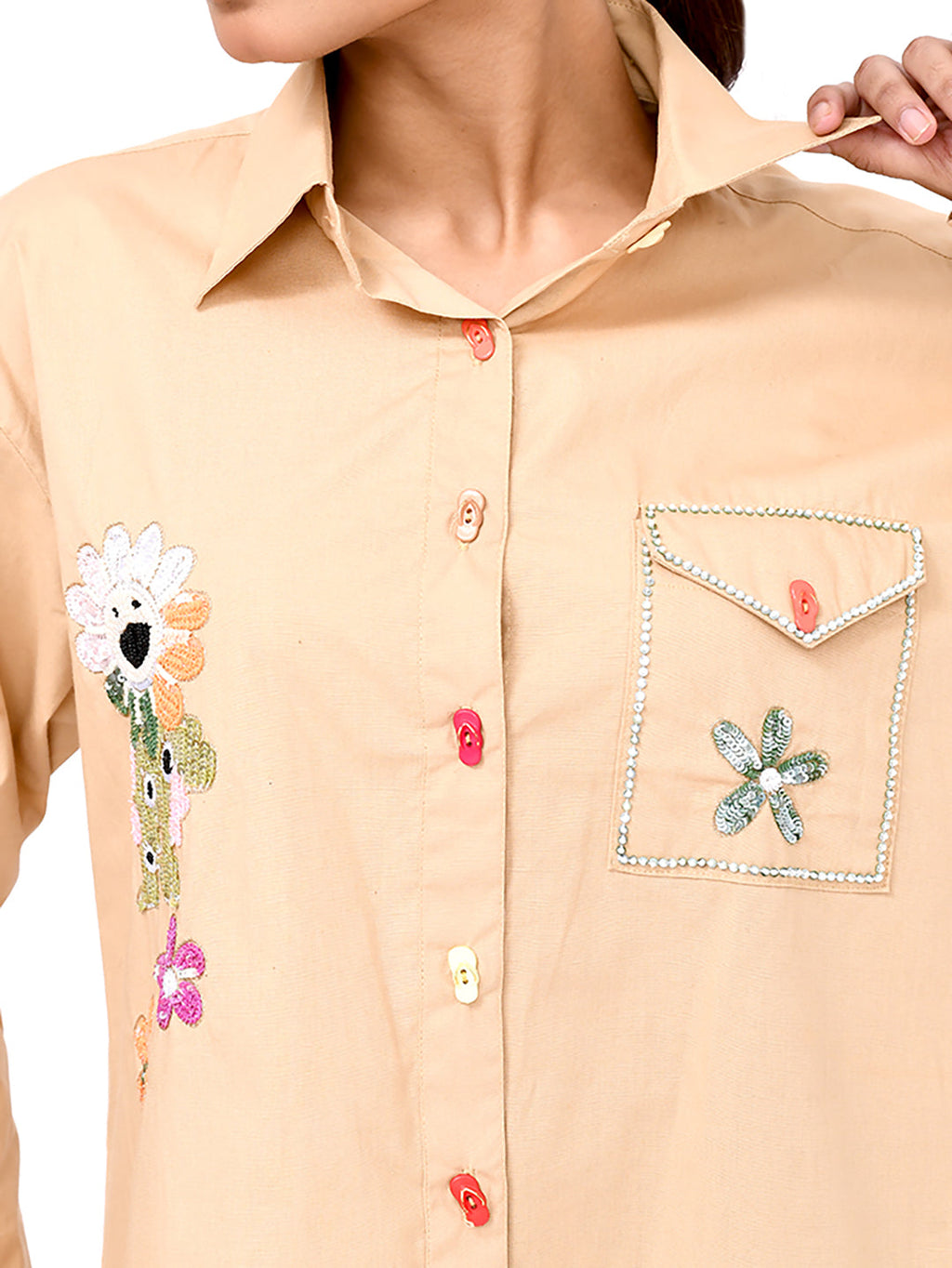 Smiley Garden Embroidered Shirt