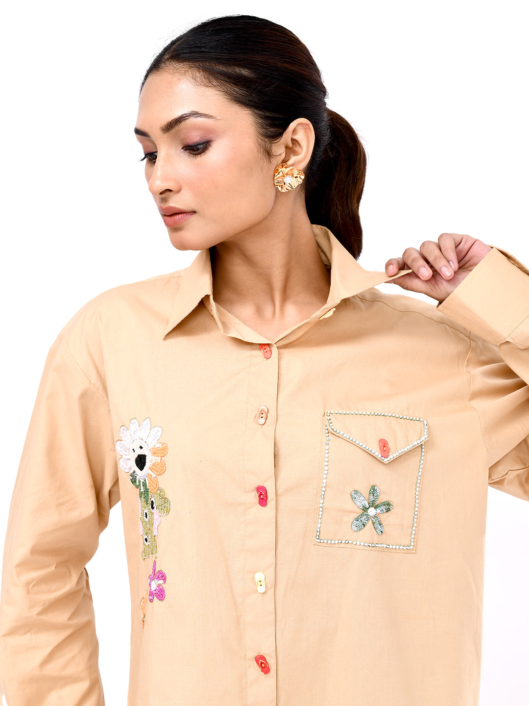 Smiley Garden Embroidered Shirt