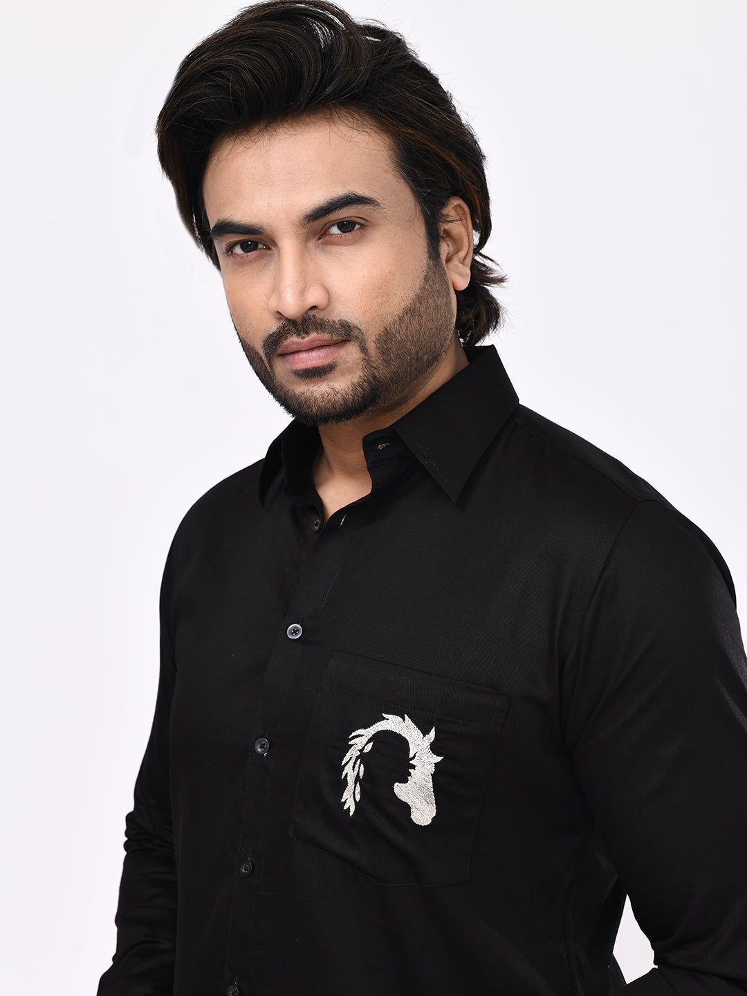 Midnight Stallion Black Designer Shirt