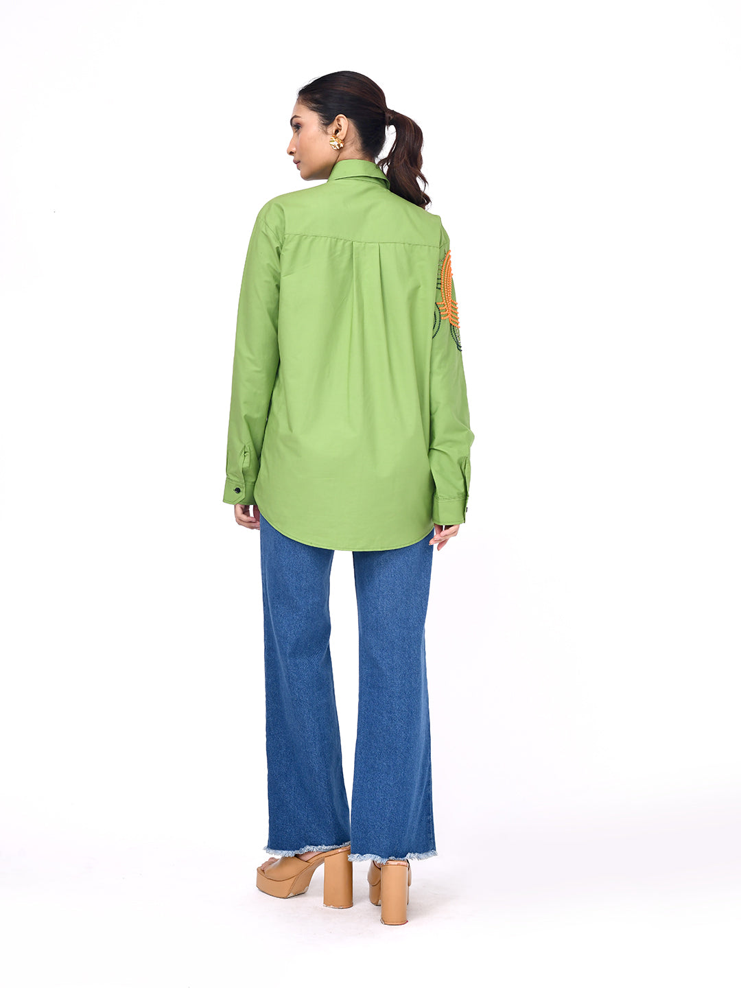 Crystal Orbit Embroidered Shirt