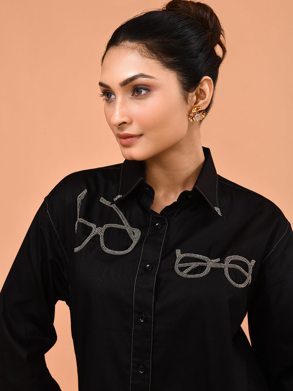 Midnight Sketch Embroidered Shirt