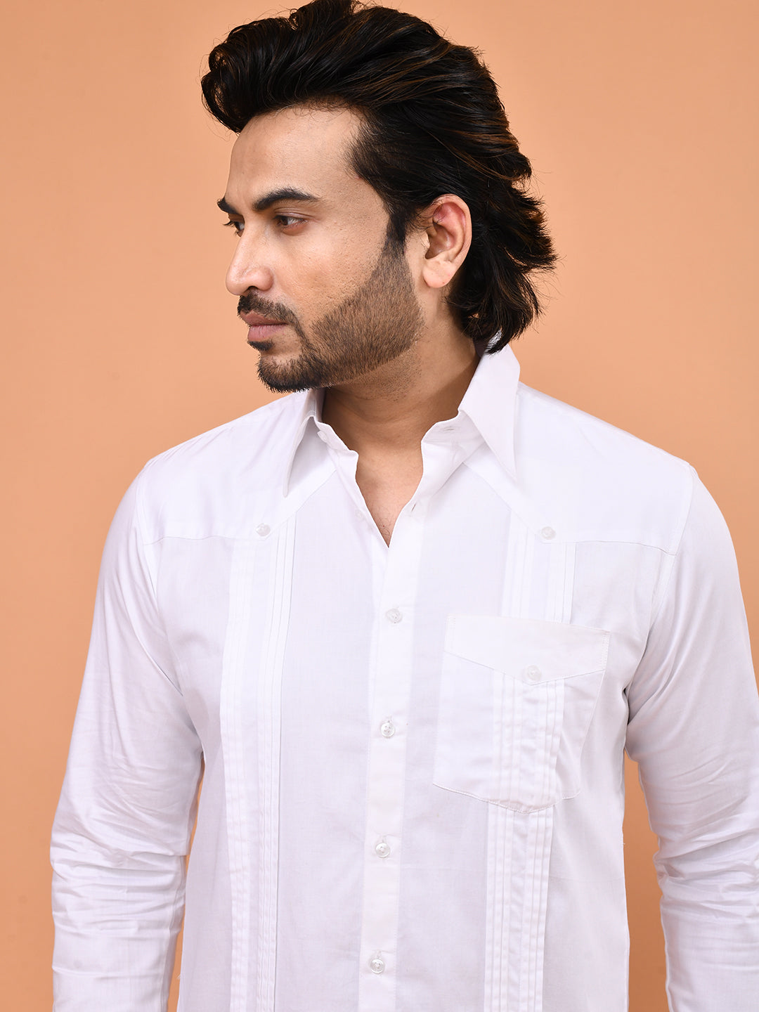 Classic Pleated Pocket Shirt