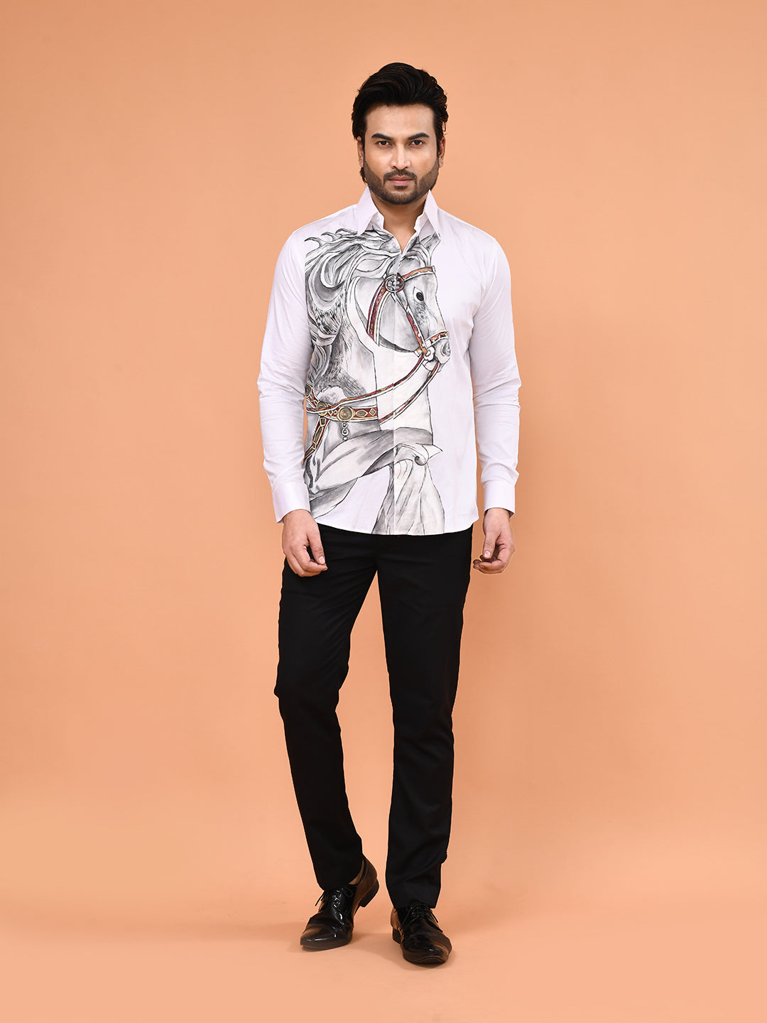 Hand-Painted Stallion Art Shirt