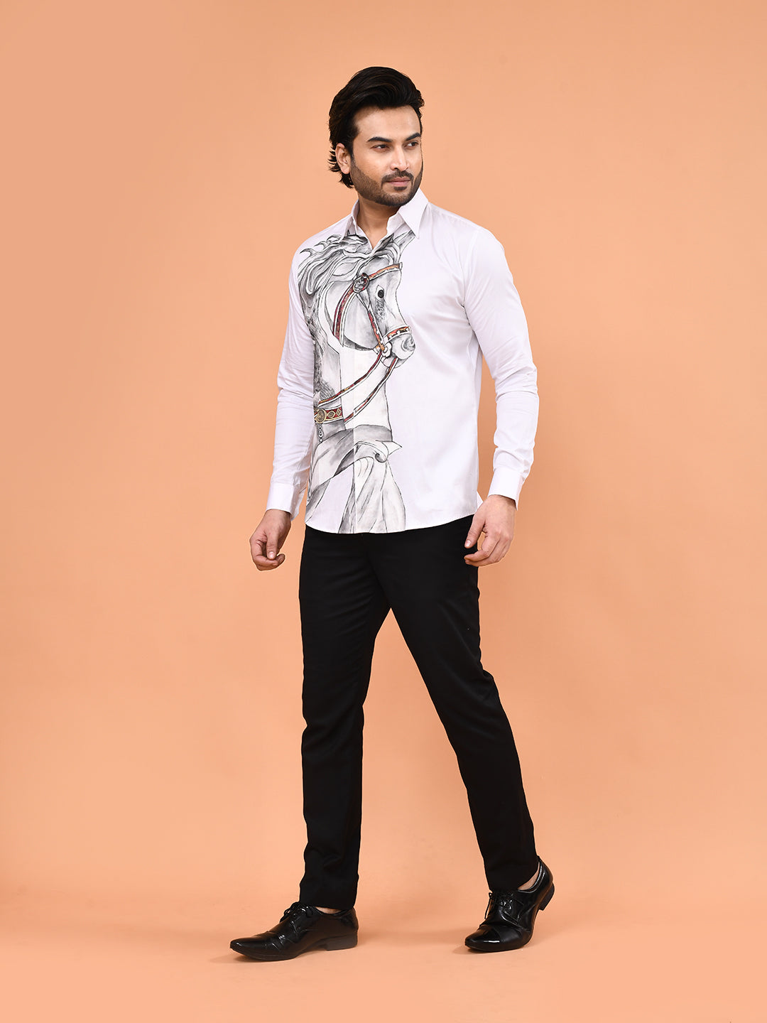 Hand-Painted Stallion Art Shirt