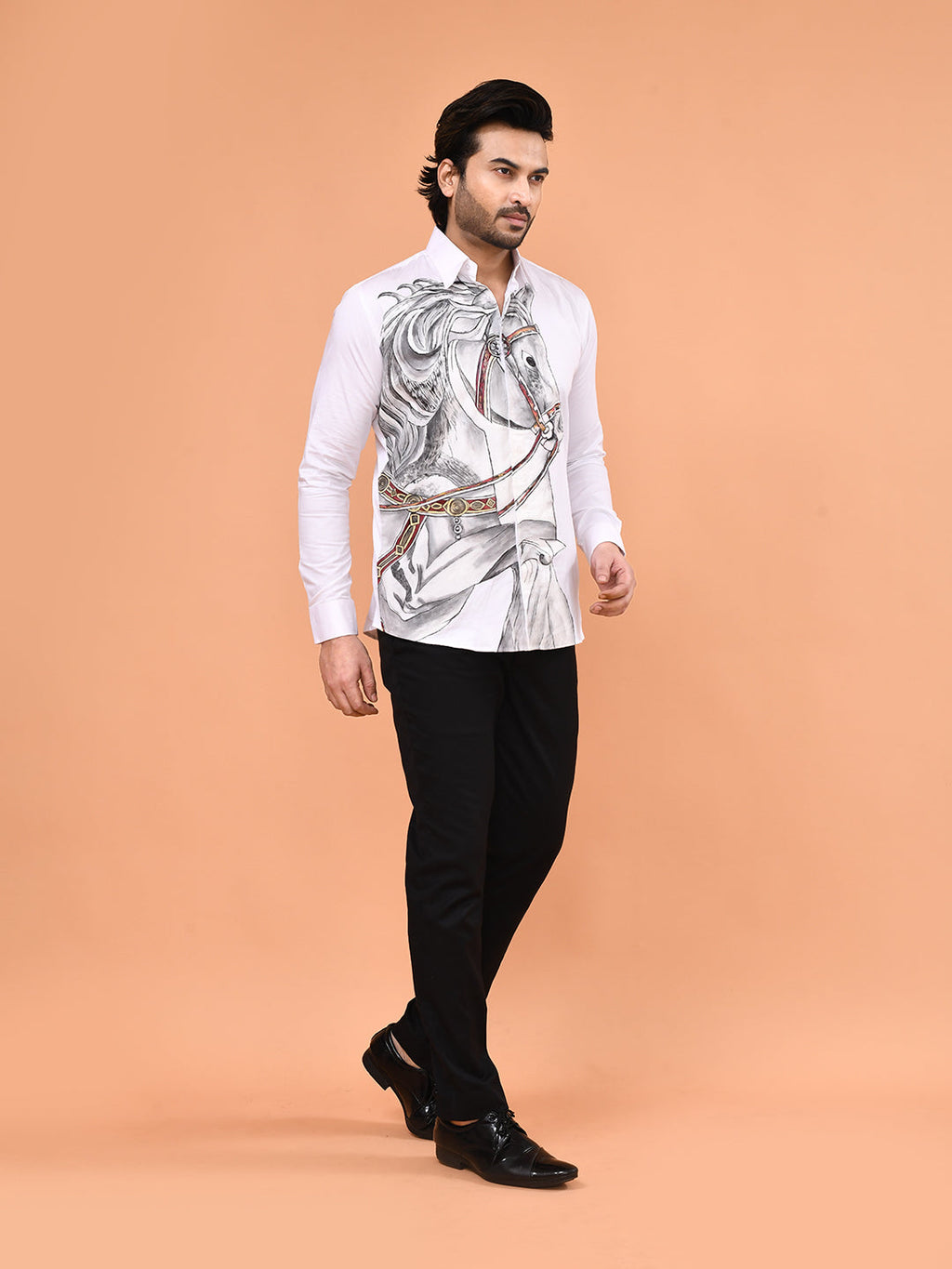 Hand-Painted Stallion Art Shirt