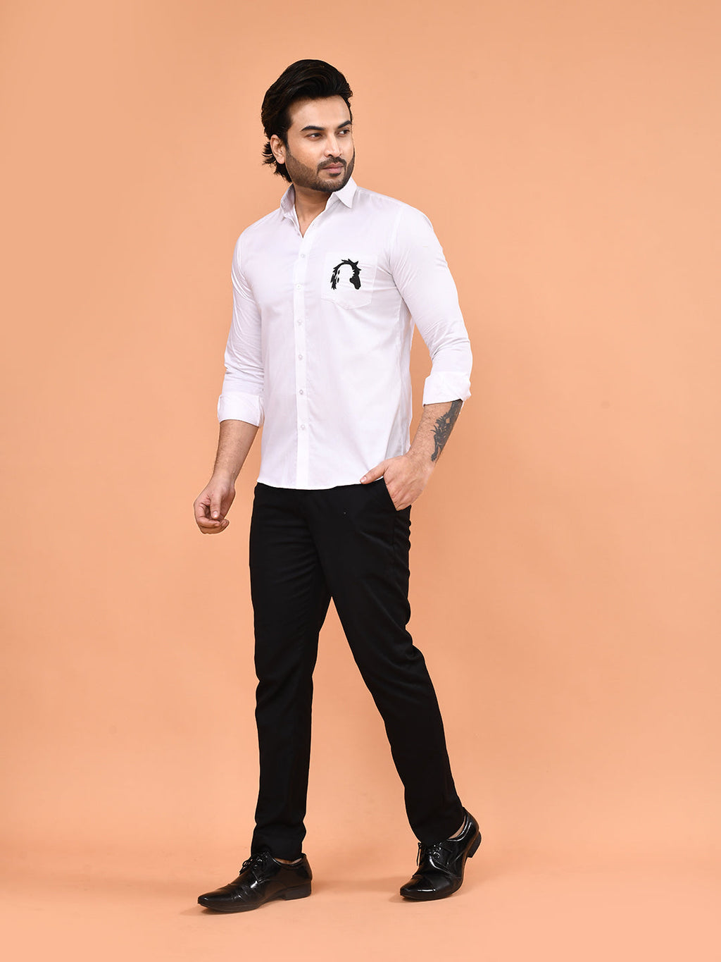 Midnight Stallion Black Designer Shirt