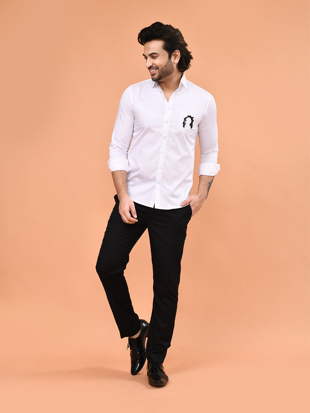 Midnight Stallion Black Designer Shirt
