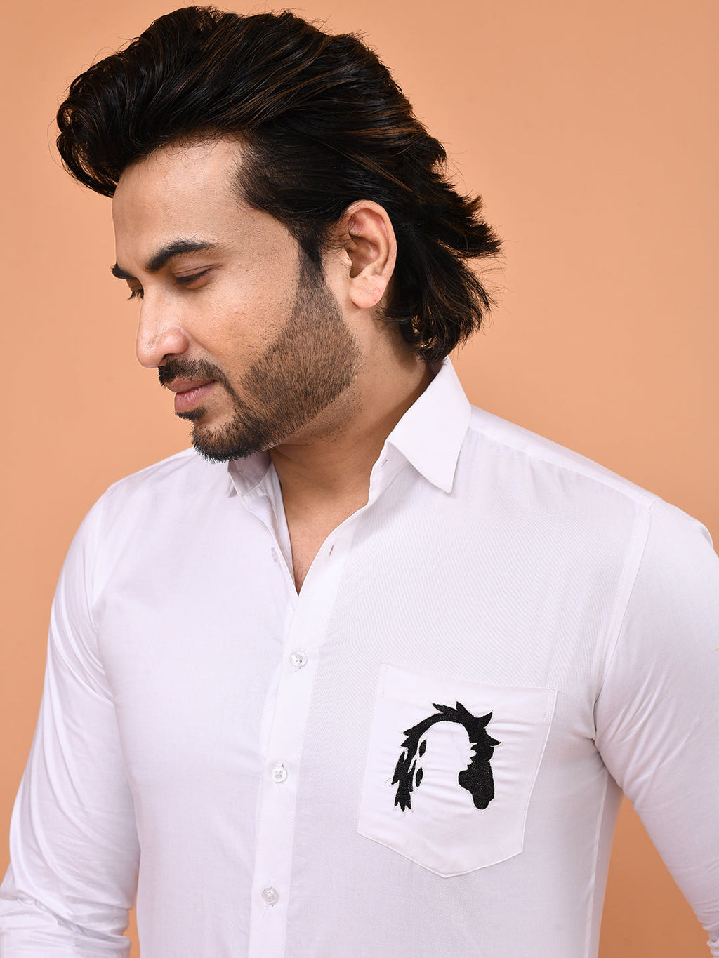 Midnight Stallion Black Designer Shirt