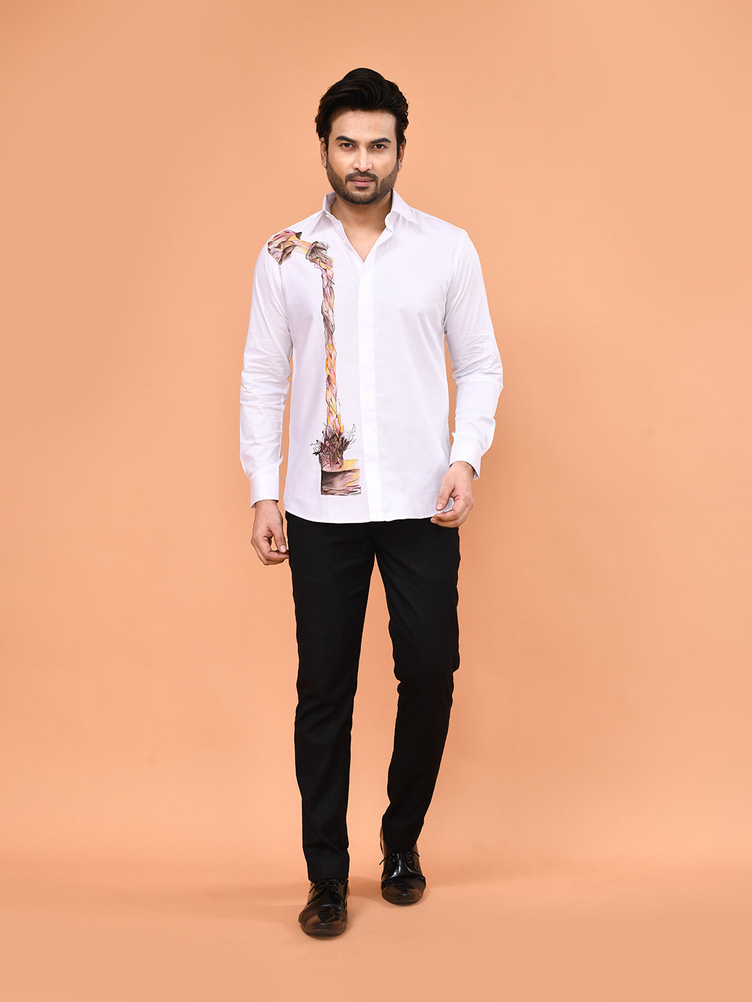 Hand-Painted Whisky Art Shirt