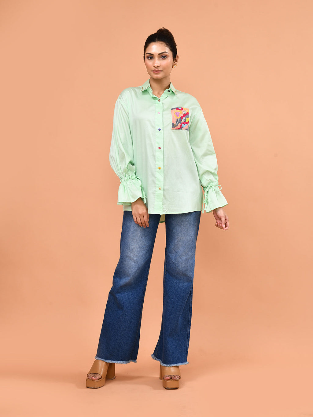 Mint Meadow Pocket Shirt