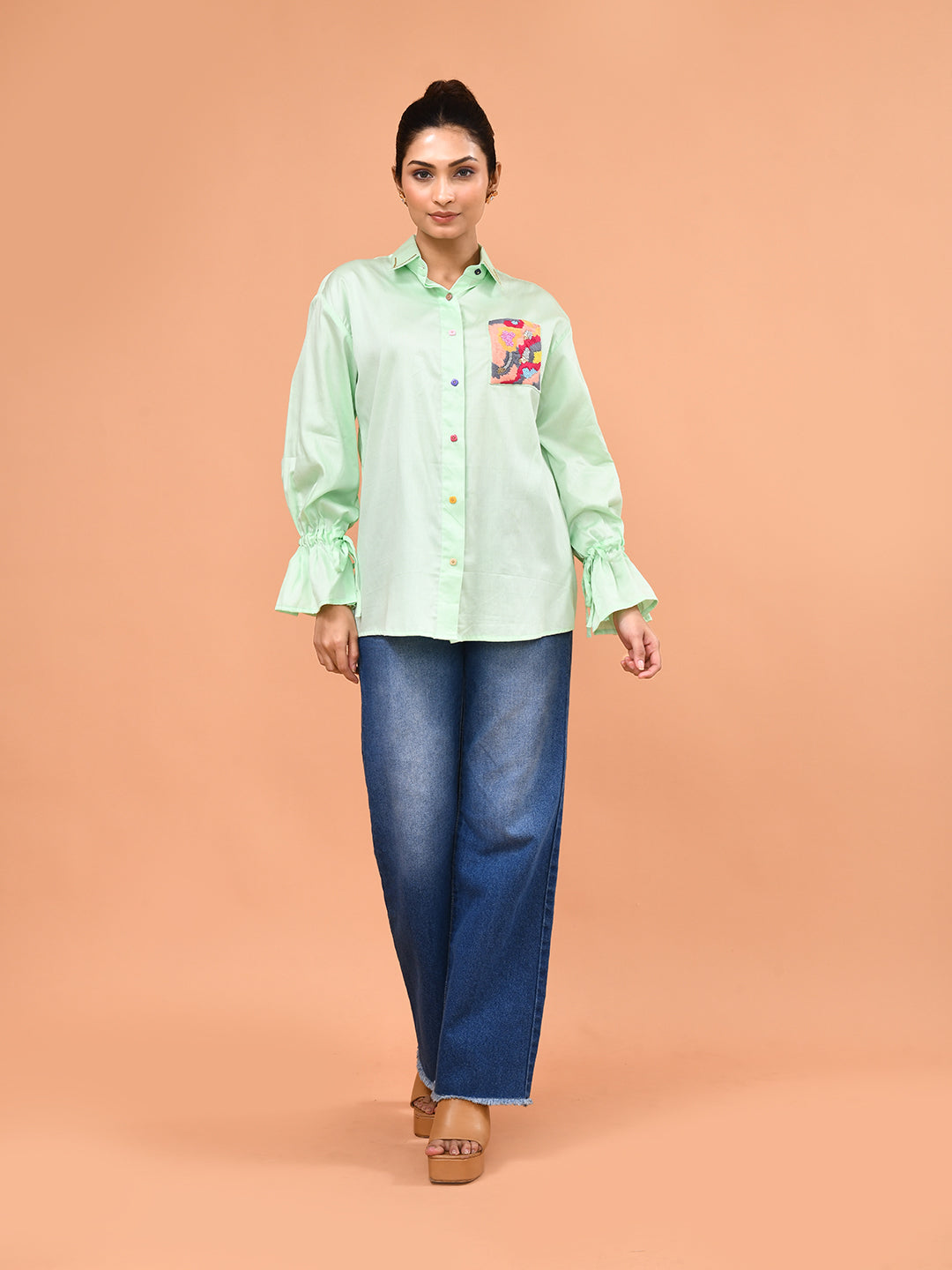 Mint Meadow Pocket Shirt